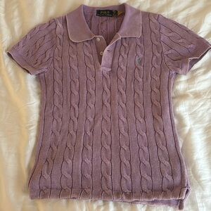polo ralph lauren knit tshirt purple